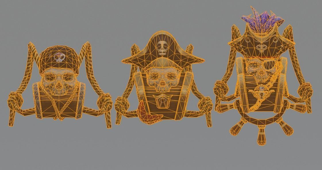 bag 3x Pirate mk Backpack 3D model_9