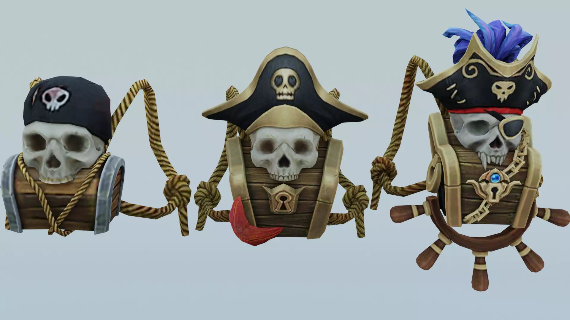 bag 3x Pirate mk Backpack 3D model_0