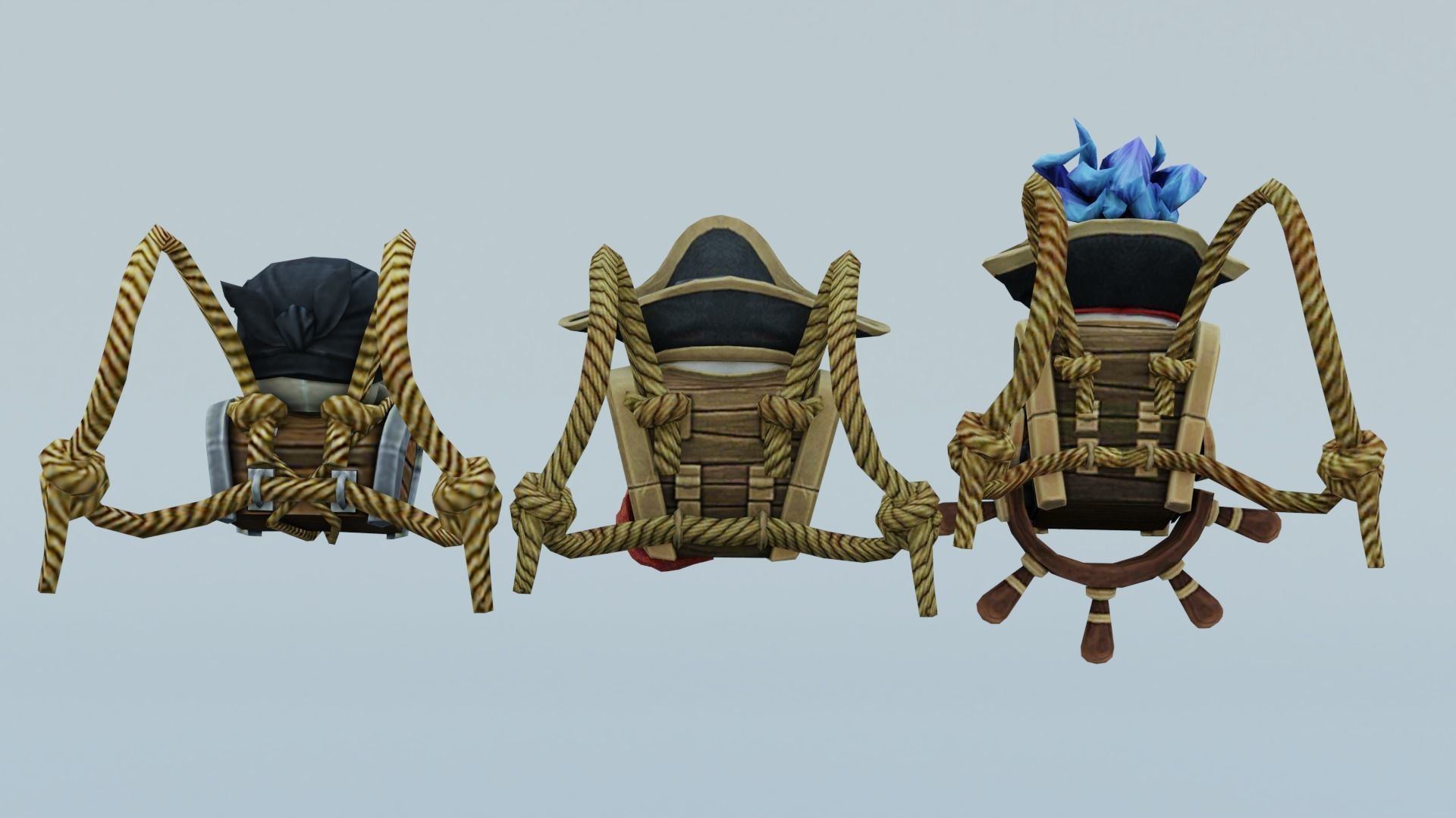 bag 3x Pirate mk Backpack 3D model_2