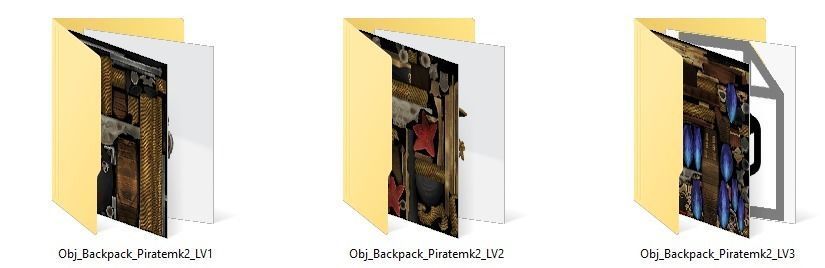 bag 3x Pirate mk Backpack 3D model_13