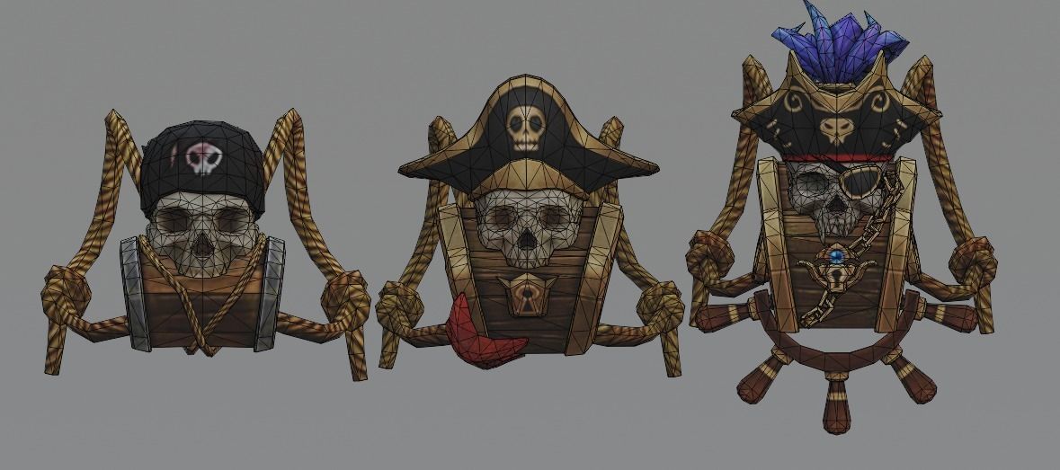 bag 3x Pirate mk Backpack 3D model_8