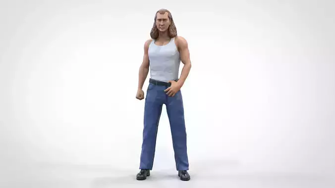 Nicolas Cage in Con Air movie 3D print model