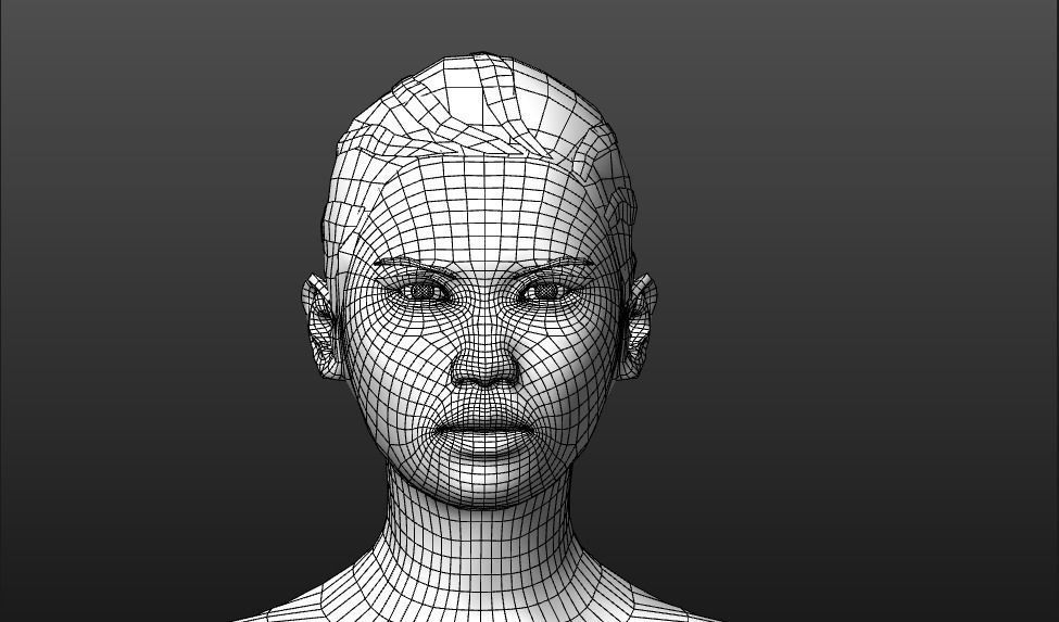 Realistic Asian Woman rigged Low-poly 3D model_9