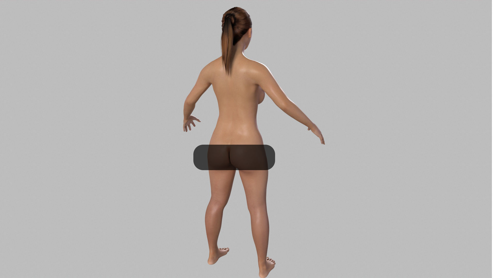 Realistic Asian Woman rigged Low-poly 3D model_6