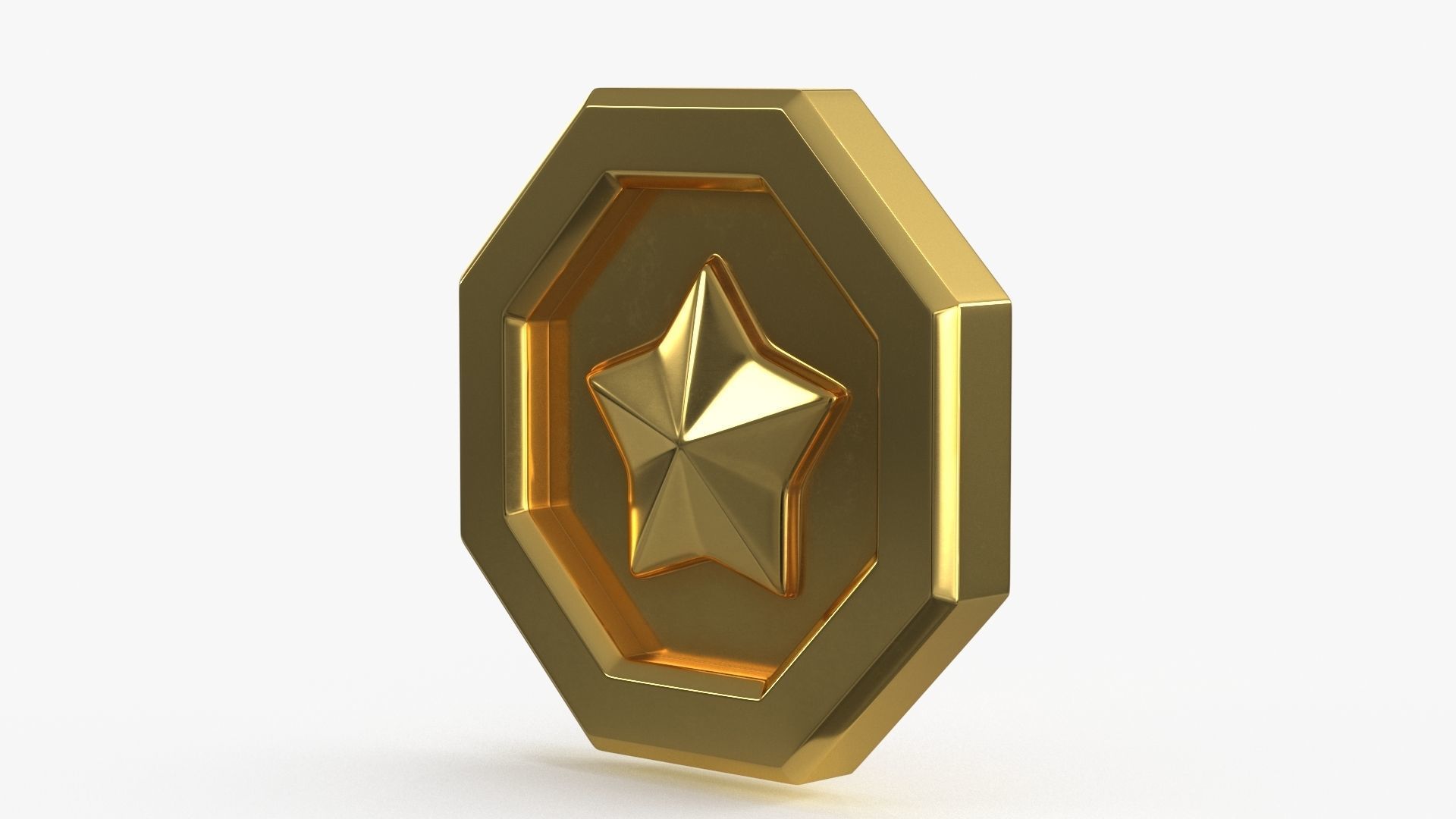 3d Game Coin v10 Low-poly 3D model_4
