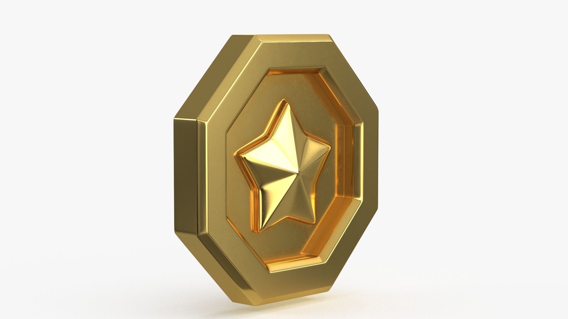 3d Game Coin v10 Low-poly 3D model_6