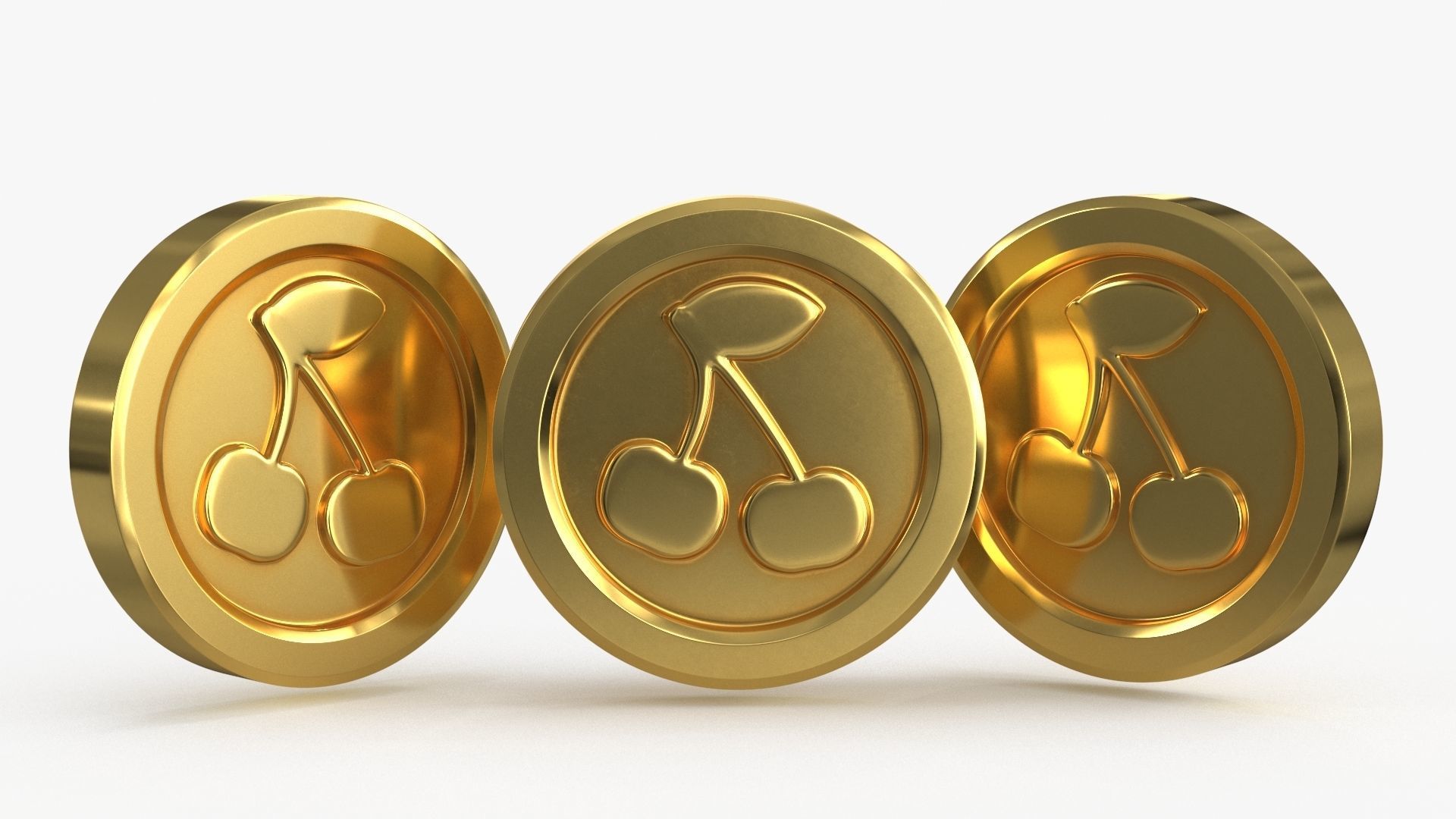 3d Game Coin v11 Low-poly 3D model_1