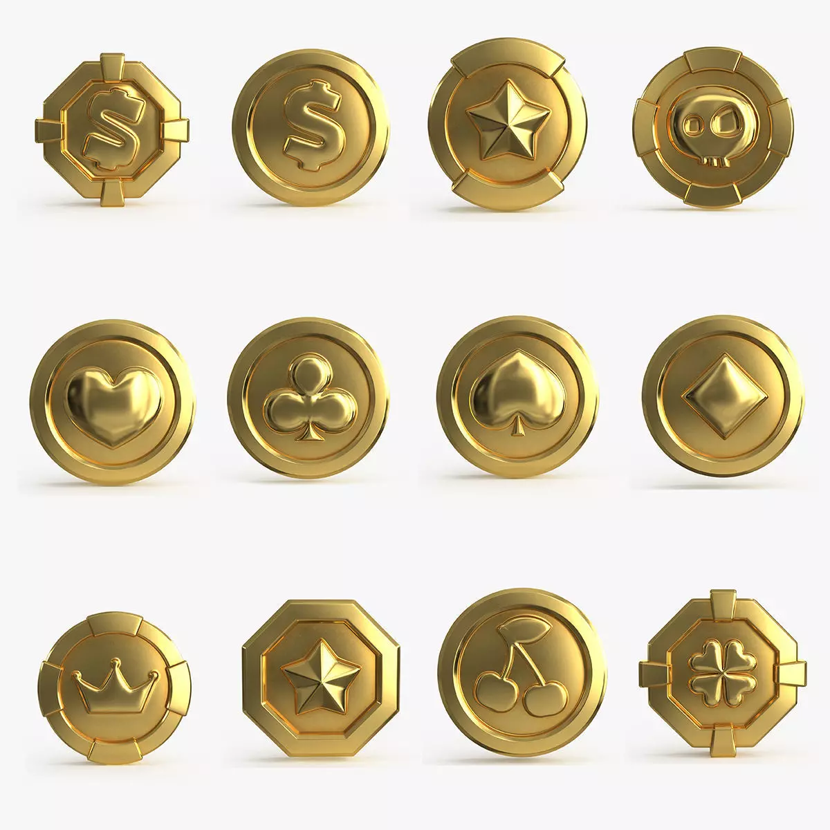 3D model 3d Game Coin Collection VR / AR / low-poly | CGTrader