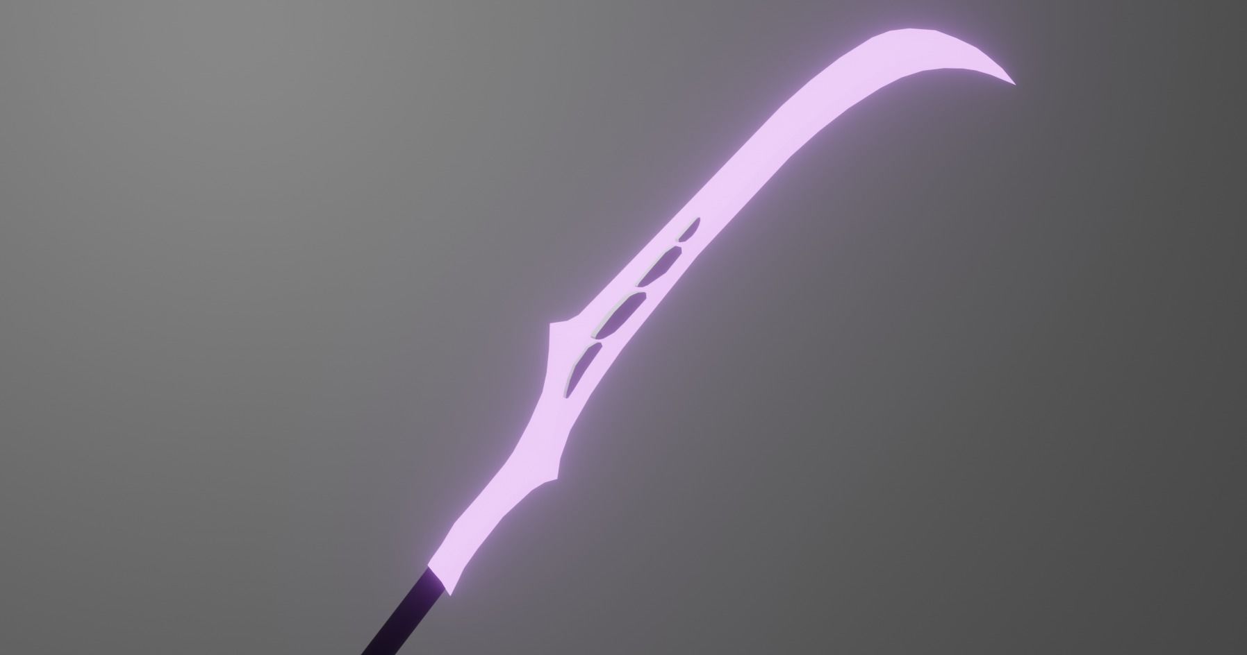 double-bladed weapon Low-poly 3D model_1