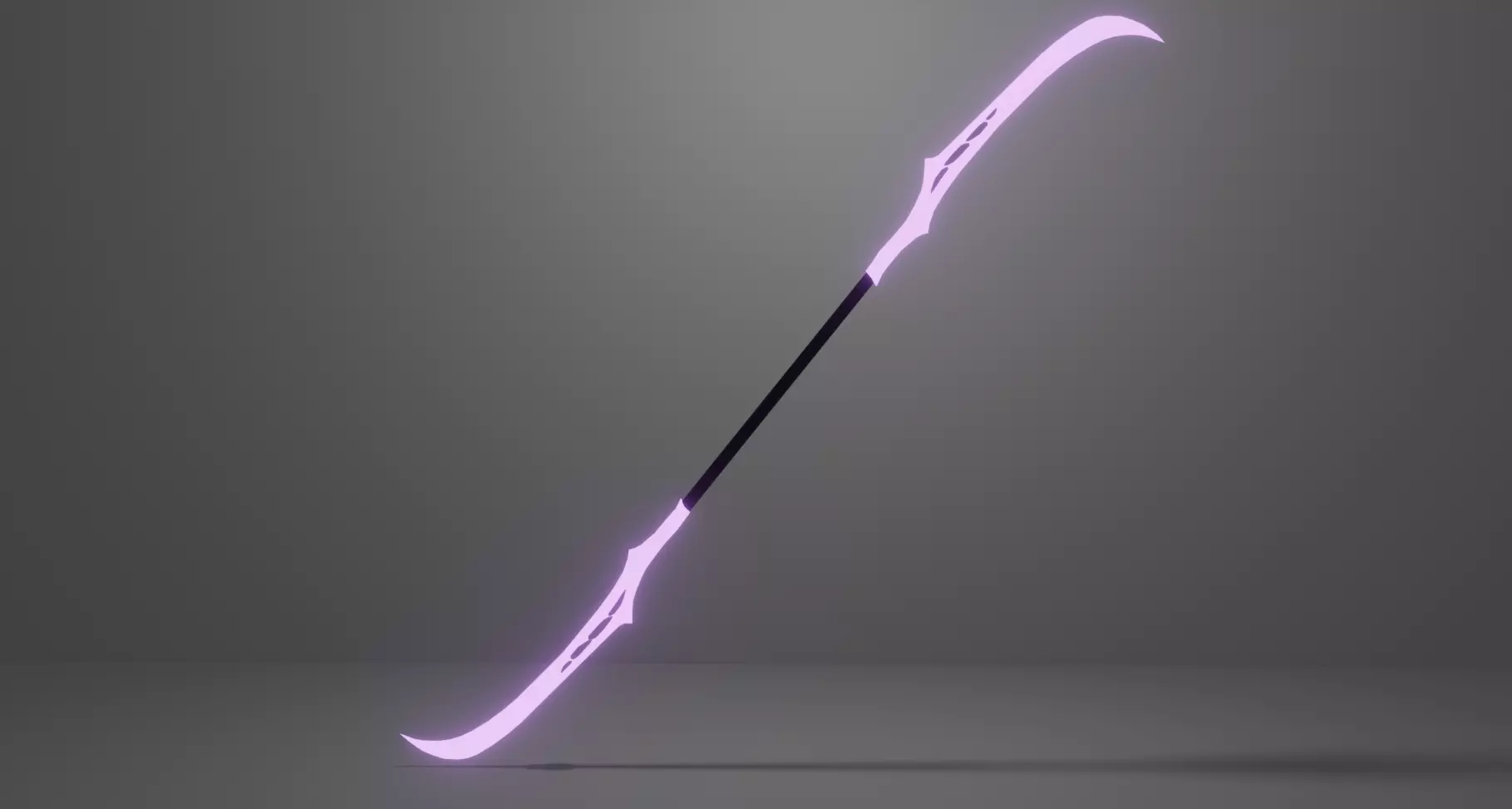 double-bladed weapon Low-poly 3D model_0