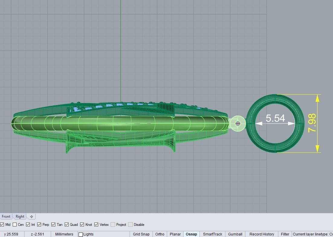 David star pendant  3D print model_6