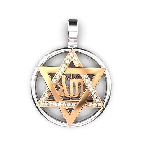 David star pendant  3D print model