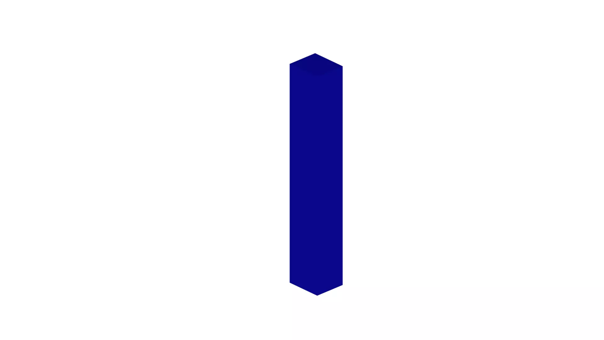 Uwanile Letter I Dimensions 15 mm Tall per 5 mm deep Free 3D print model