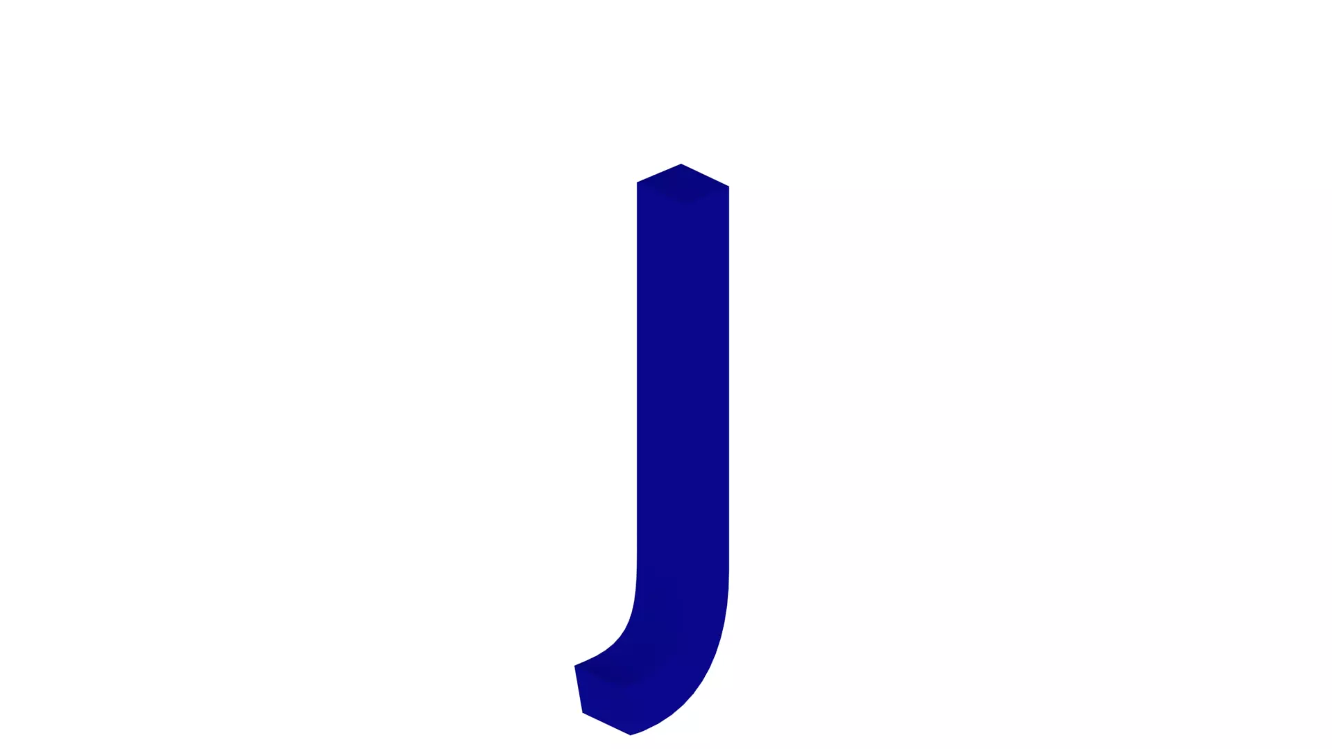 Uwanile Letter J Dimensions 15 mm Tall per 5 mm deep Free 3D print model