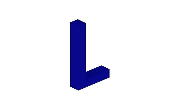 Uwanile Letter L Dimensions 15 mm Tall per 5 mm deep Free 3D print model