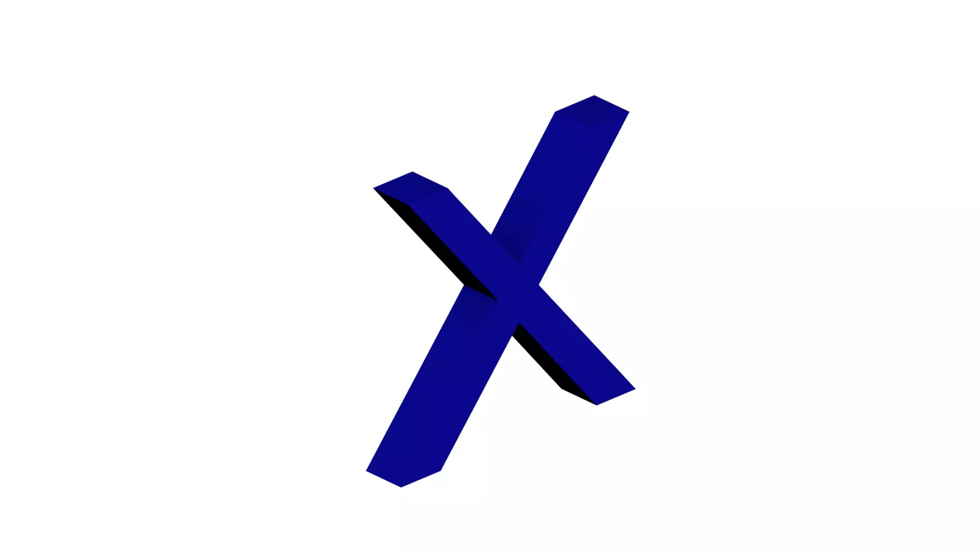 Uwanile Letter X Dimensions 15 mm Tall per 5 mm deep Free 3D print model