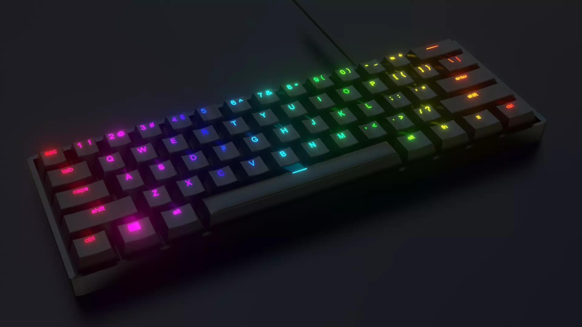 Black Gaming Keyboard 3D model