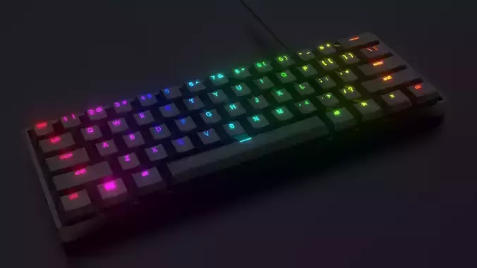 Black Gaming Keyboard 3D model