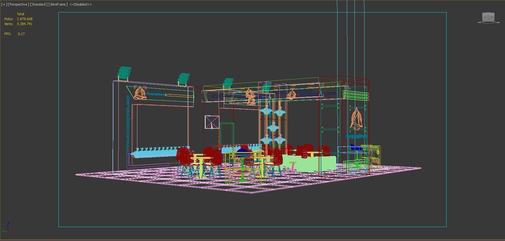 Exhibition Stall Size 10 m x 7 m Height 350 cm 3D model 3D model_7