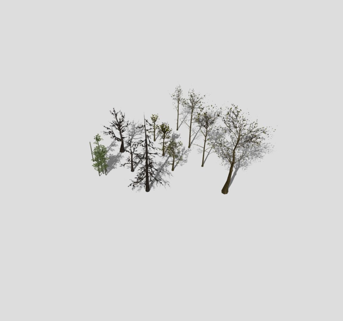  Lowpoly trees pack 3D model_4