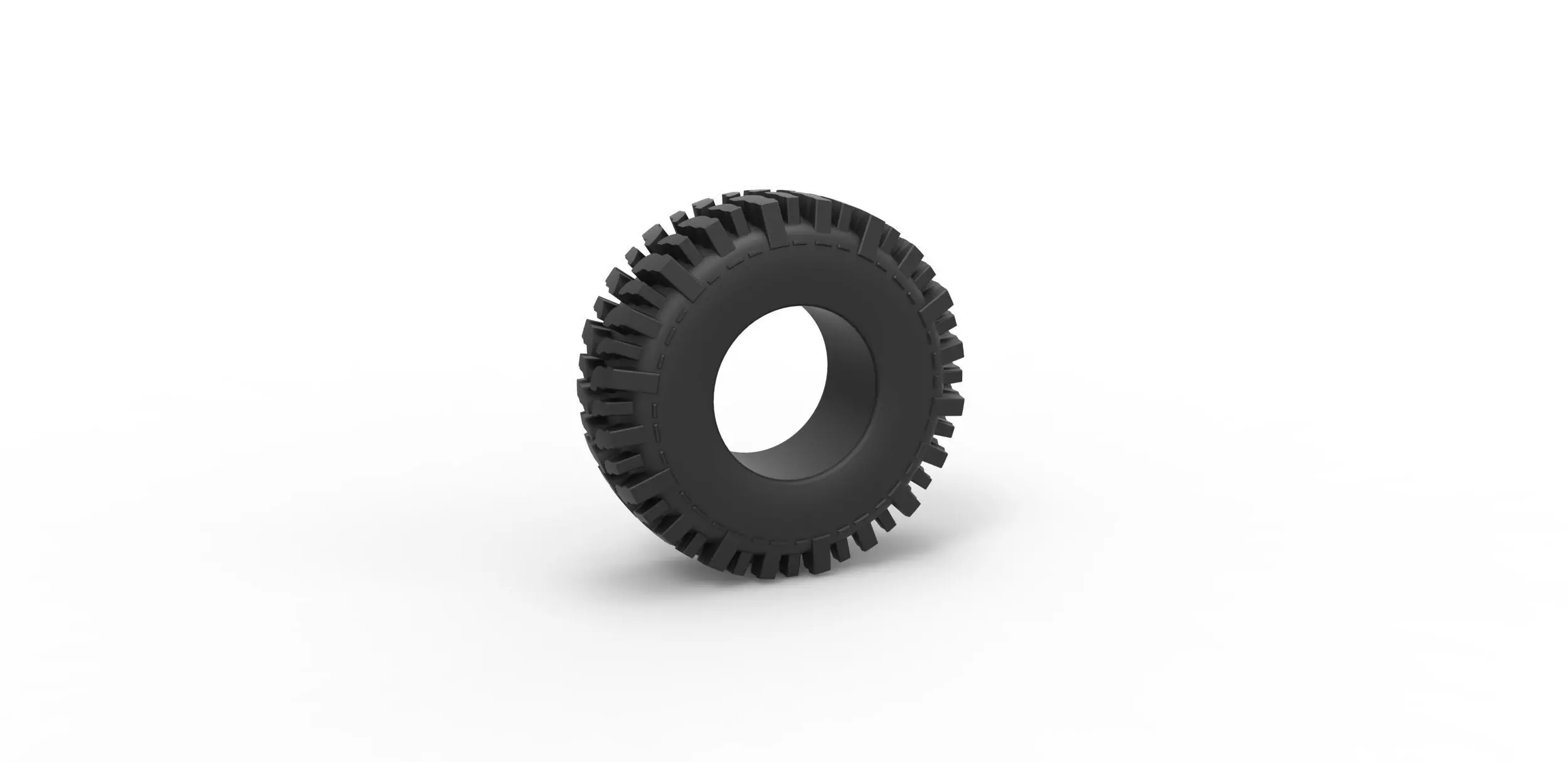Offroad tire 7 Scale 1 to 25 3D print model