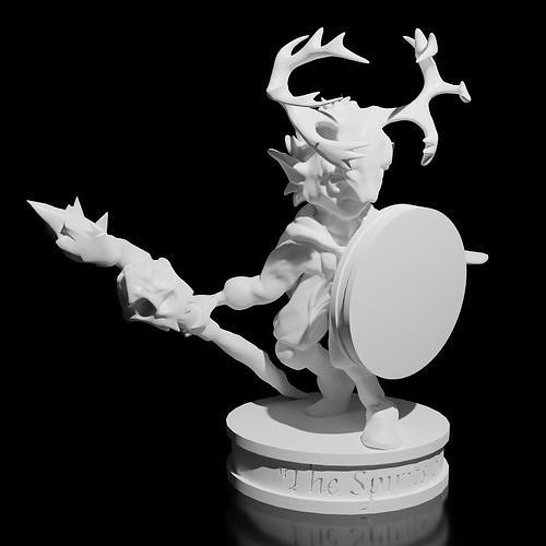 Half-Elf Druid Miniature 3D print model