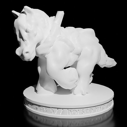 Draft Horse Miniature 3D print model
