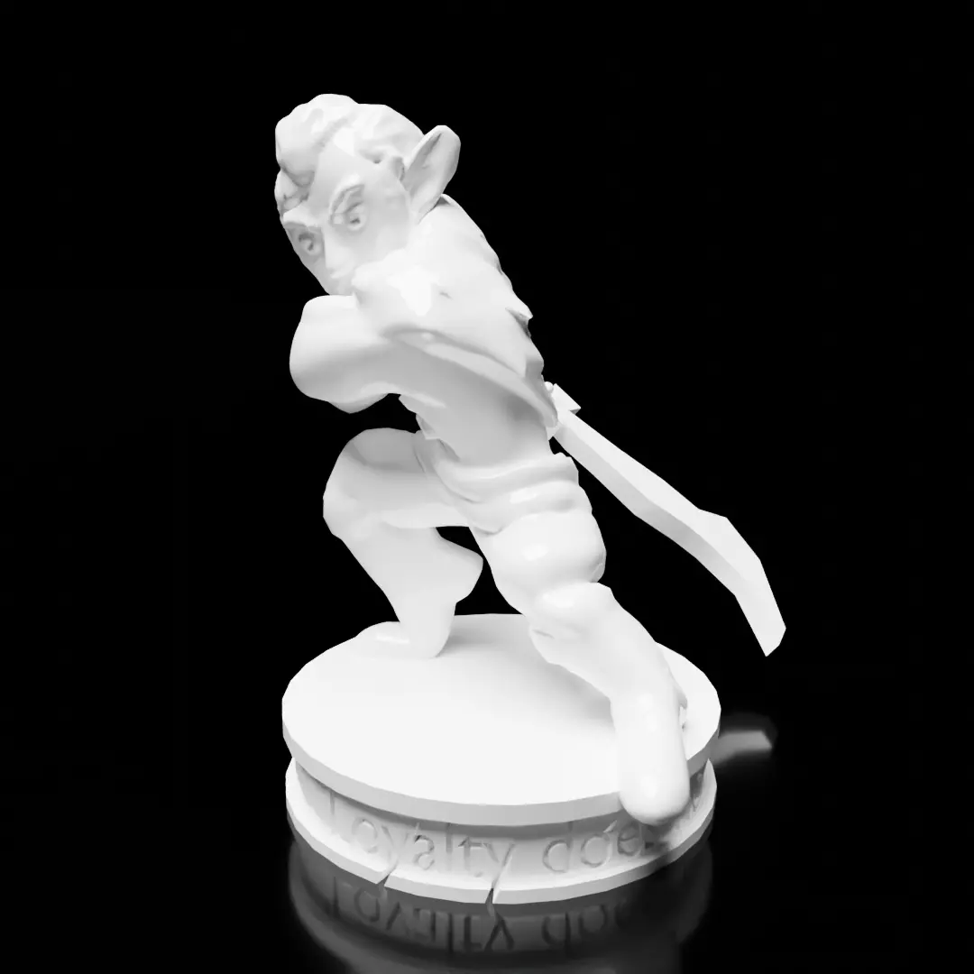 Elf Rogue Miniature 3D print model_0