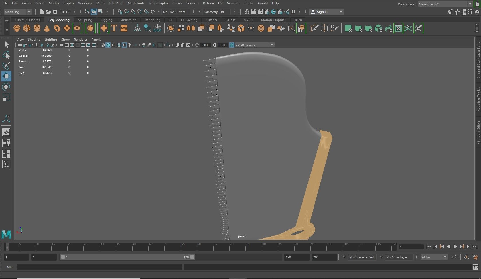 Hacksaw wood 3D 3D model_5