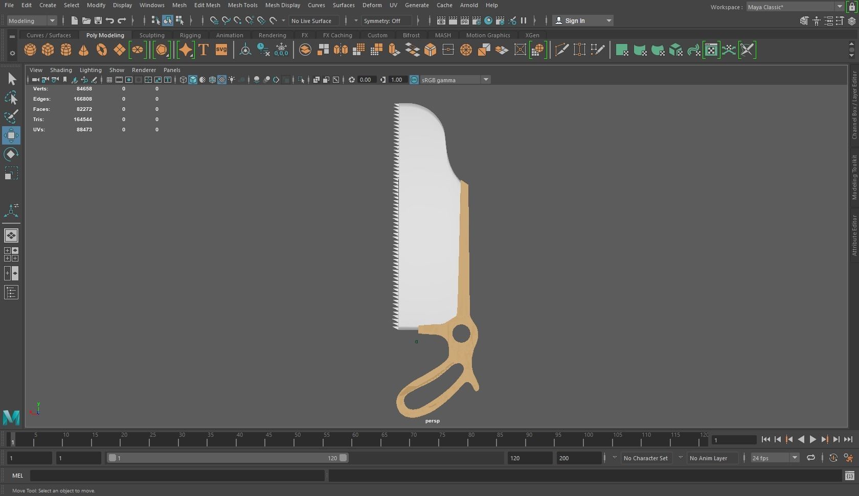Hacksaw wood 3D 3D model_6