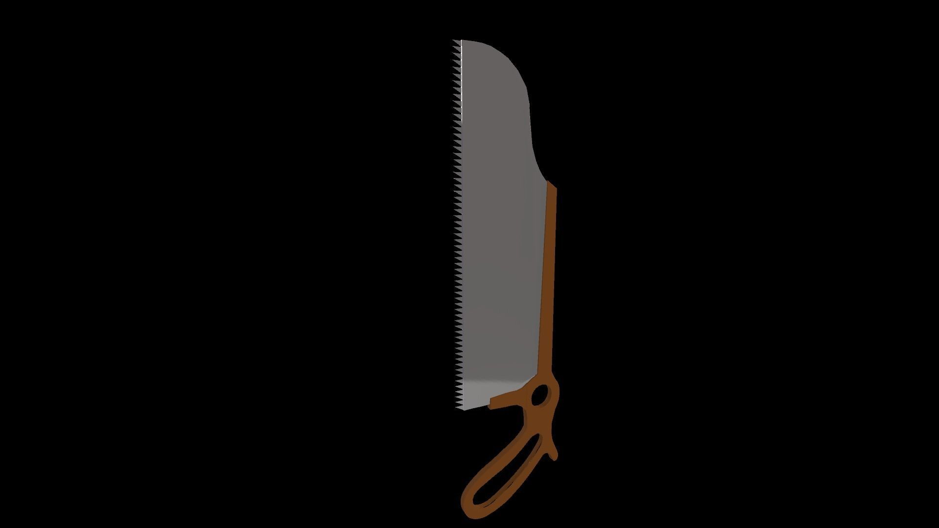 Hacksaw wood 3D 3D model_1