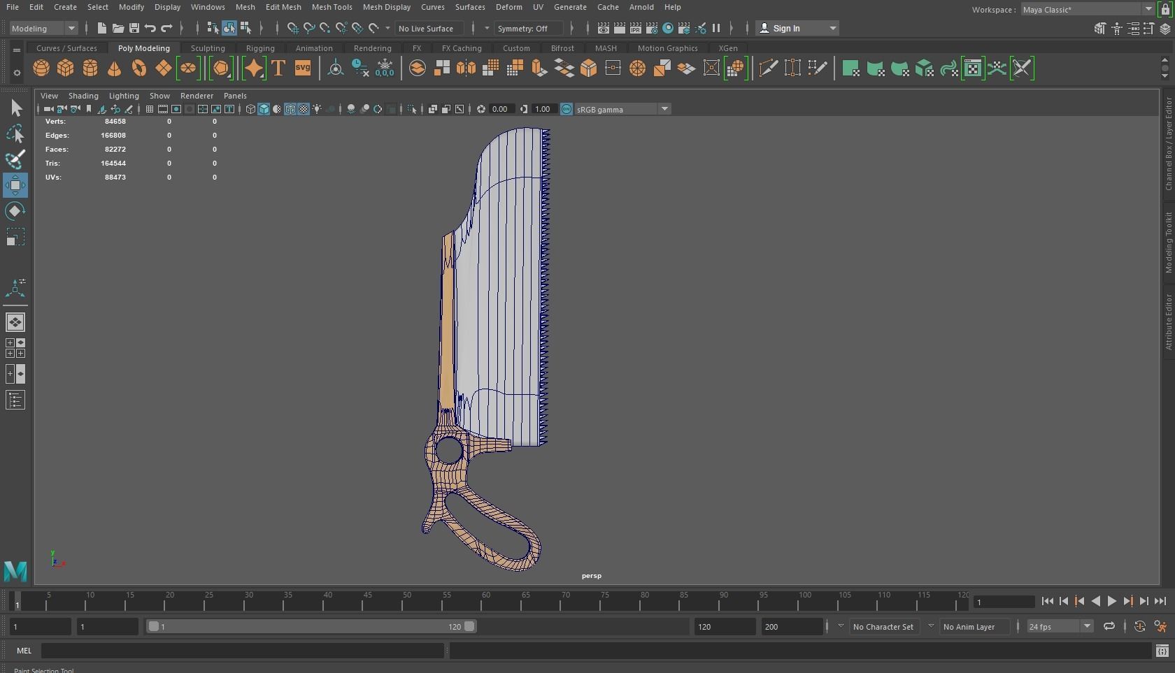Hacksaw wood 3D 3D model_2