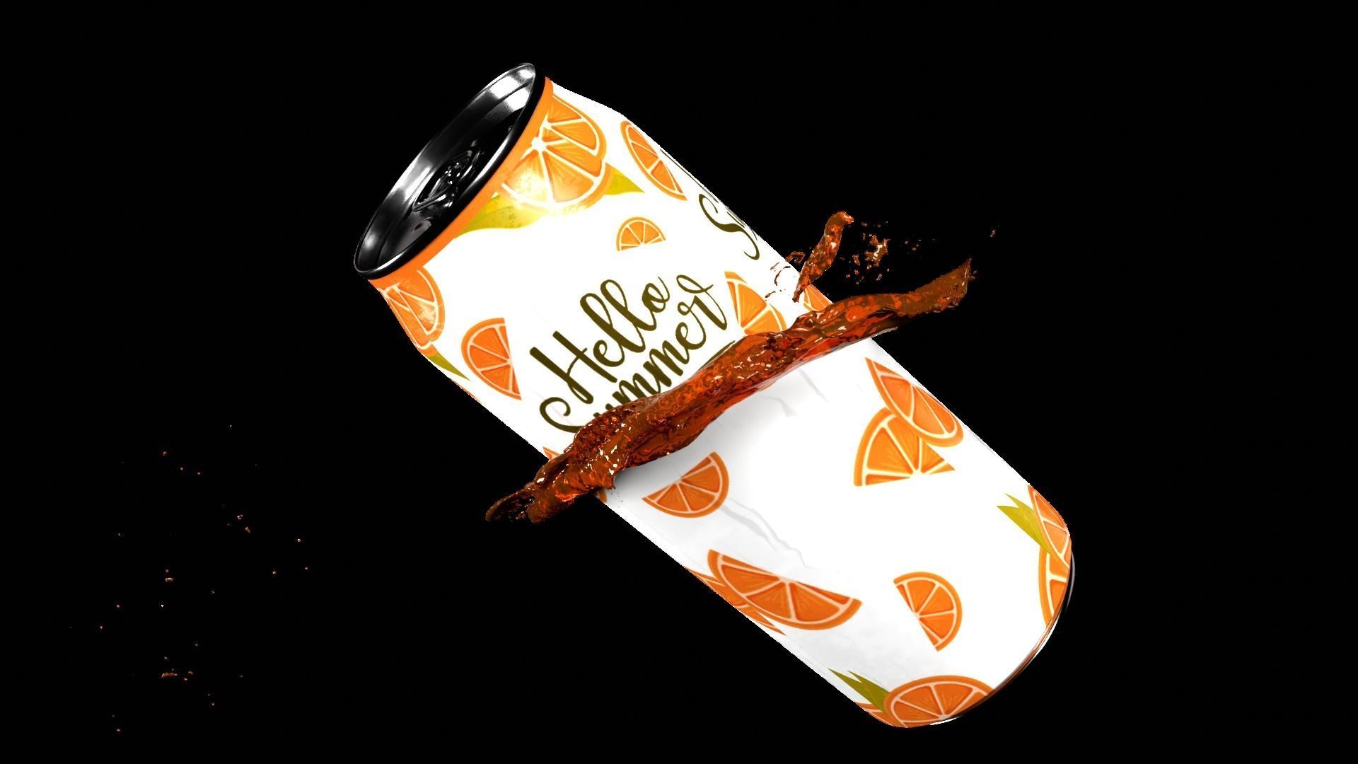 SODA CAN FLUID SPLASH 3D model_20