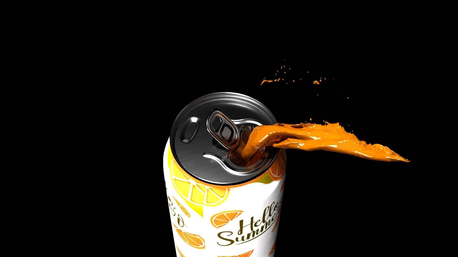 SODA CAN FLUID SPLASH 3D model_4