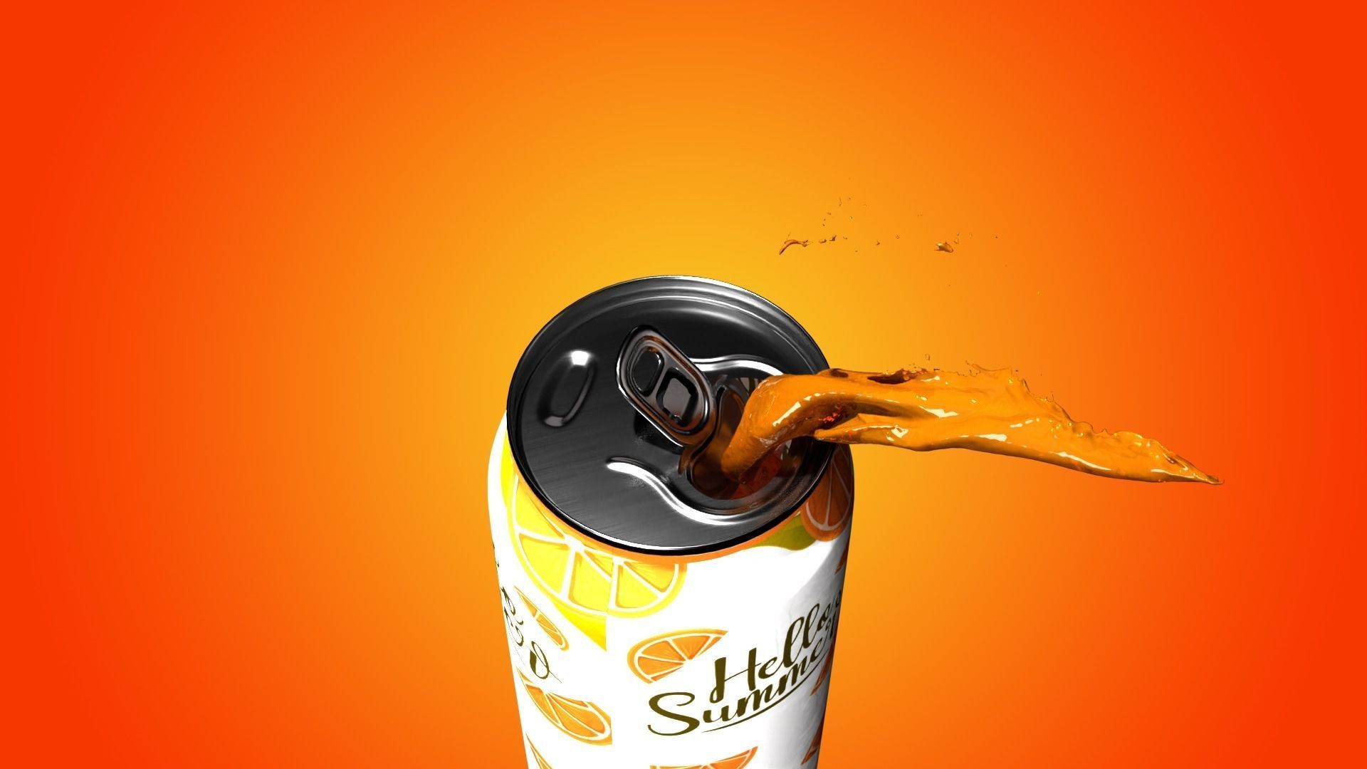SODA CAN FLUID SPLASH 3D model_8