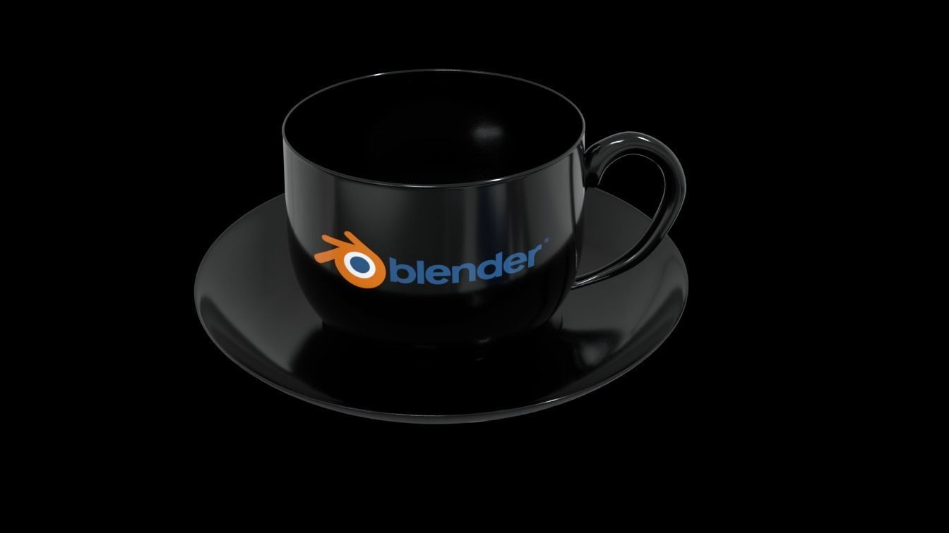 Cup n Plate-Single Set Free low-poly 3D model_5