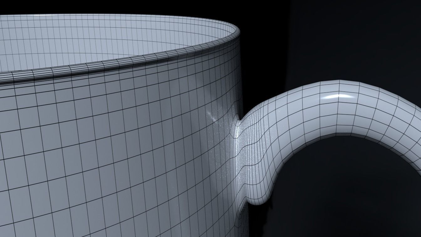 Cup n Plate-Single Set Free low-poly 3D model_3