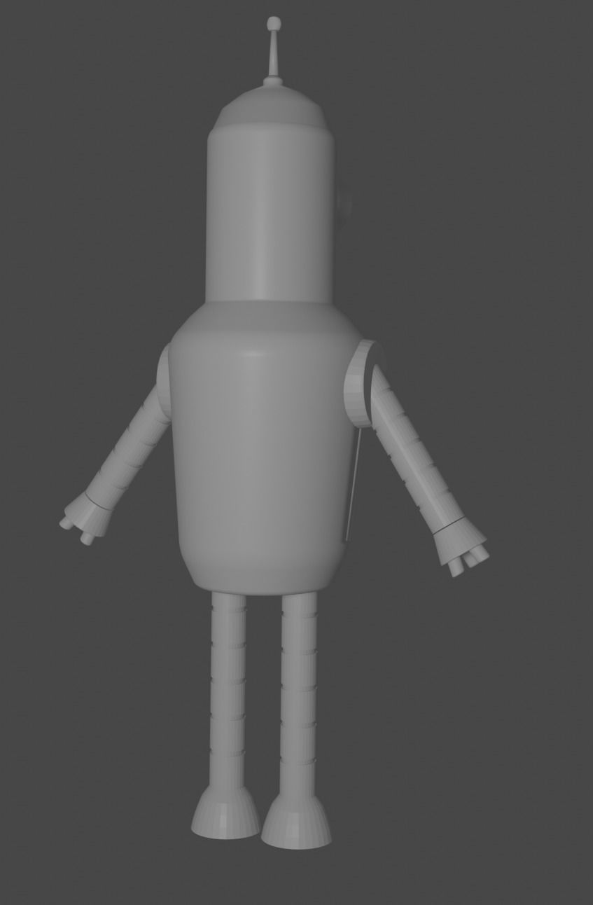 Futurama Bender 3D Model Low-poly 3D model_5