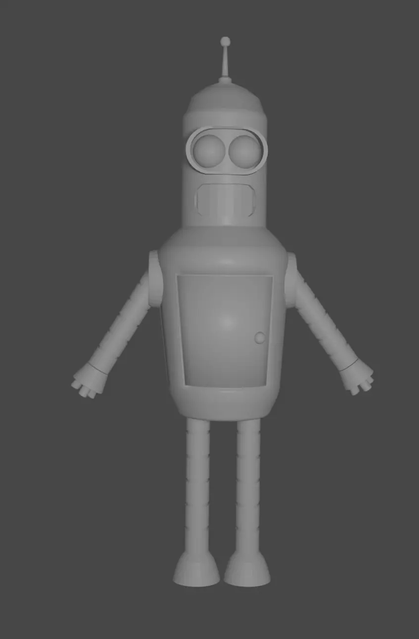 Futurama Bender 3D Model Low-poly 3D model_0