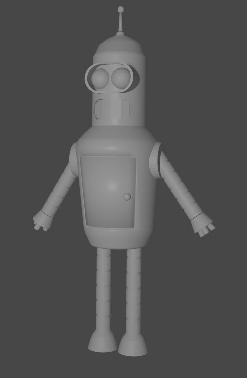 Futurama Bender 3D Model Low-poly 3D model_1