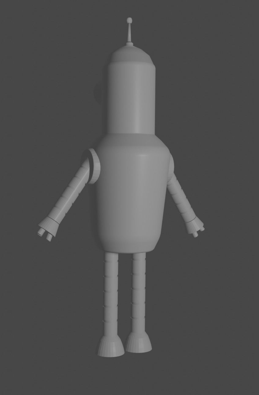 Futurama Bender 3D Model Low-poly 3D model_4