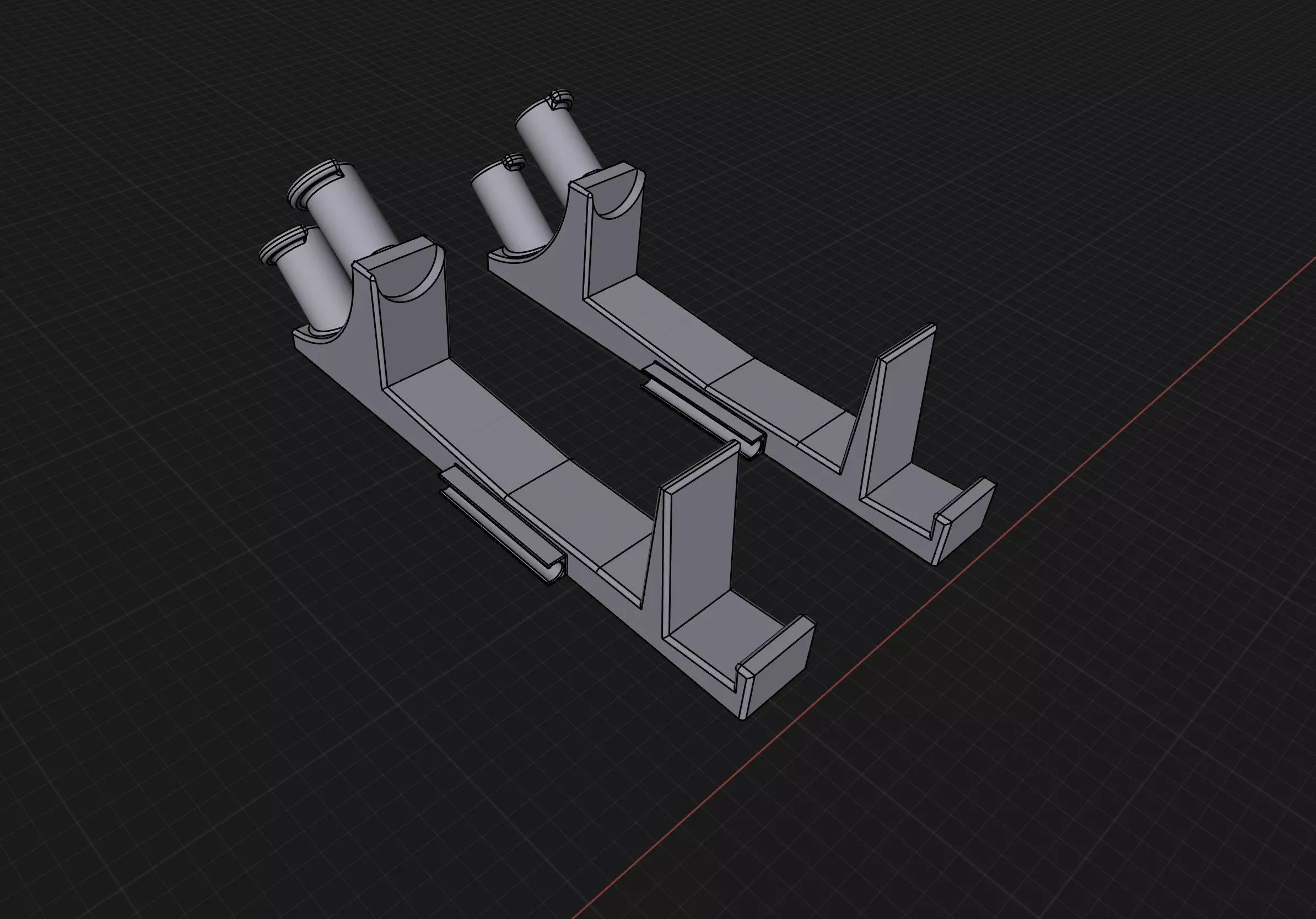 NES Stand with Gampad Holder and cable management 3D print model