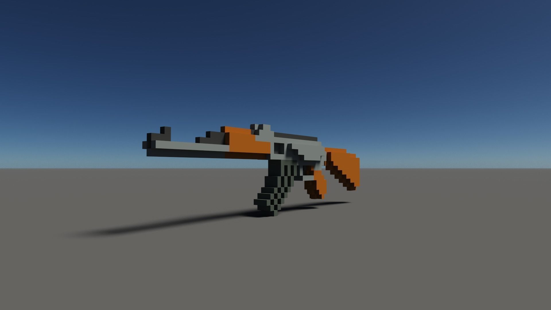 Ak Voxel Low-poly 3D model_28