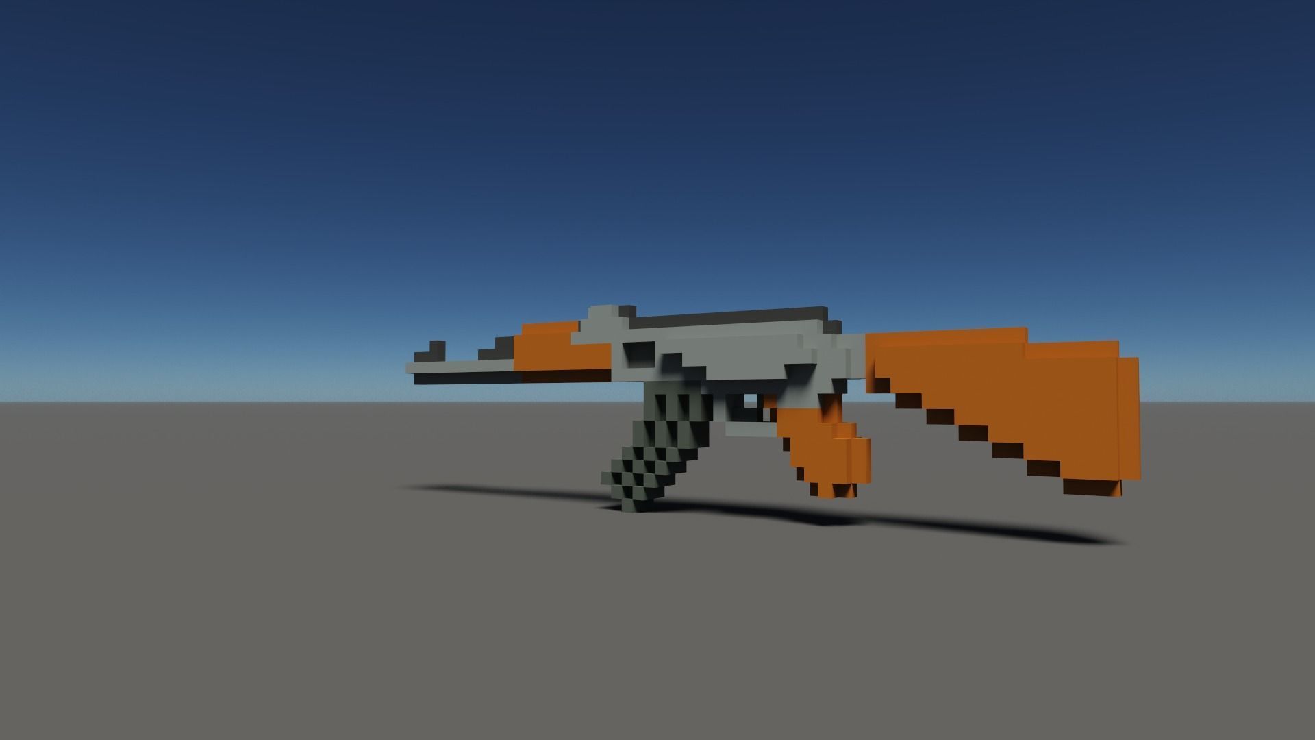 Ak Voxel Low-poly 3D model_5
