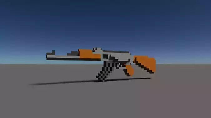 Ak Voxel Low-poly 3D model