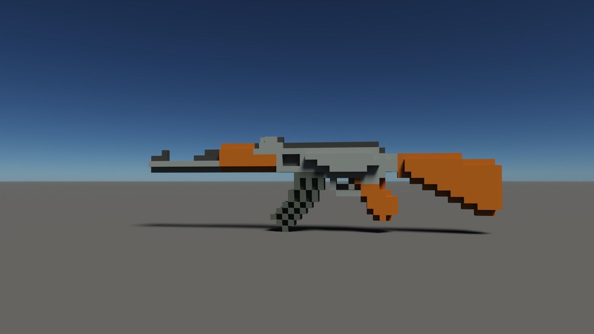 Ak Voxel Low-poly 3D model_3