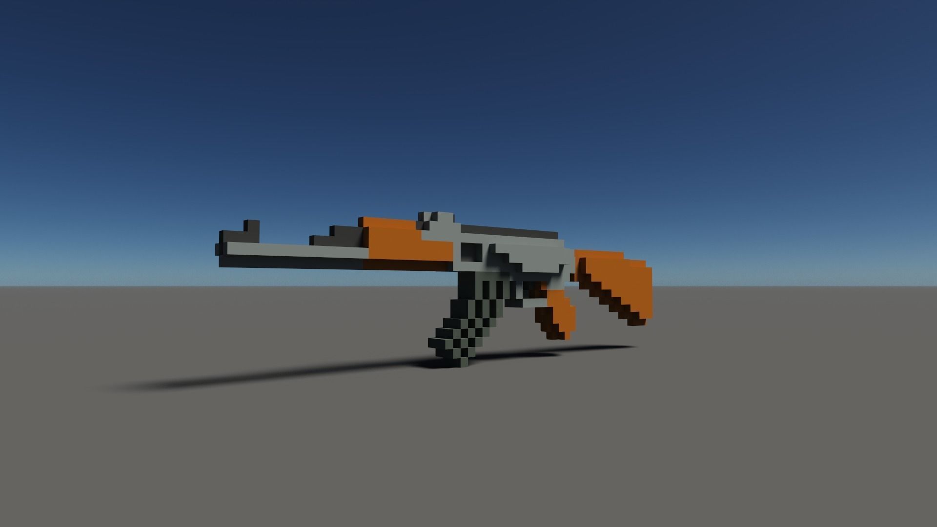 Ak Voxel Low-poly 3D model_29