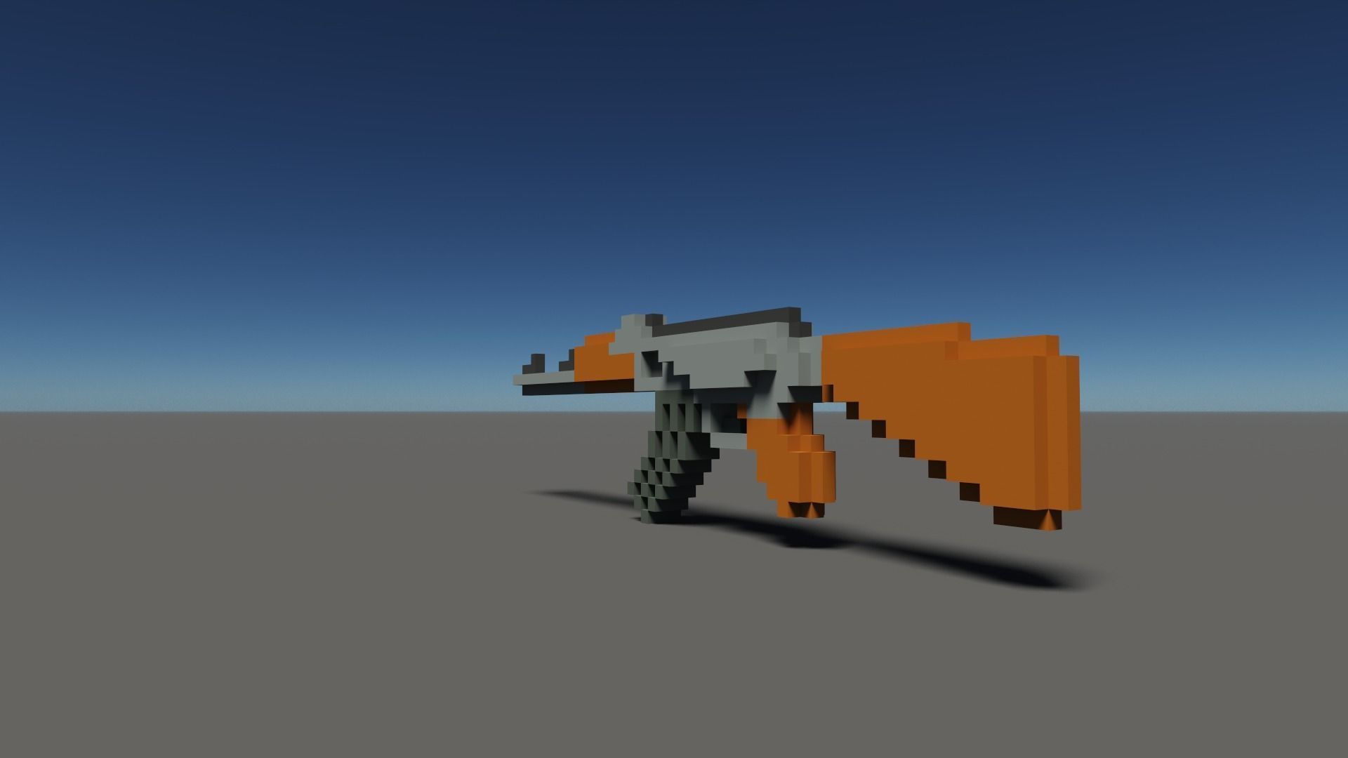 Ak Voxel Low-poly 3D model_7