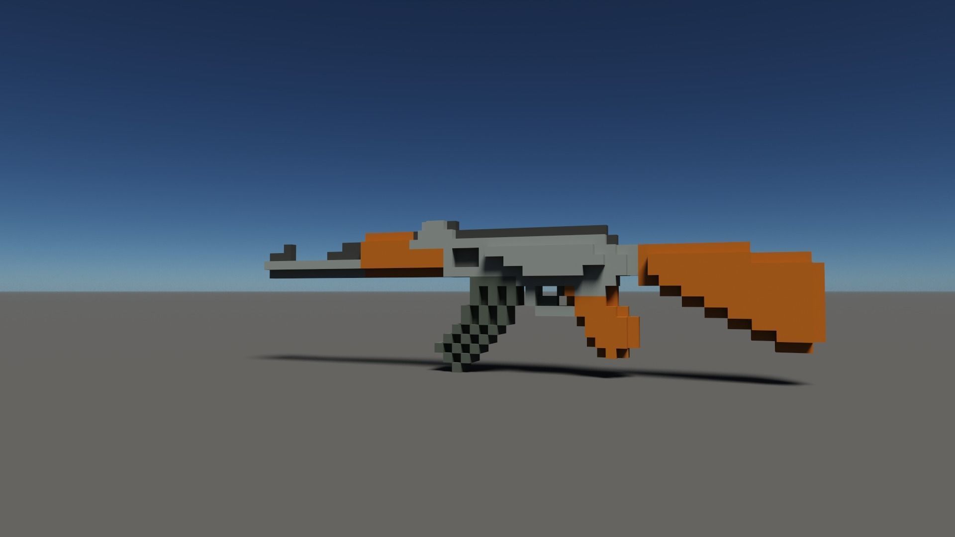 Ak Voxel Low-poly 3D model_4