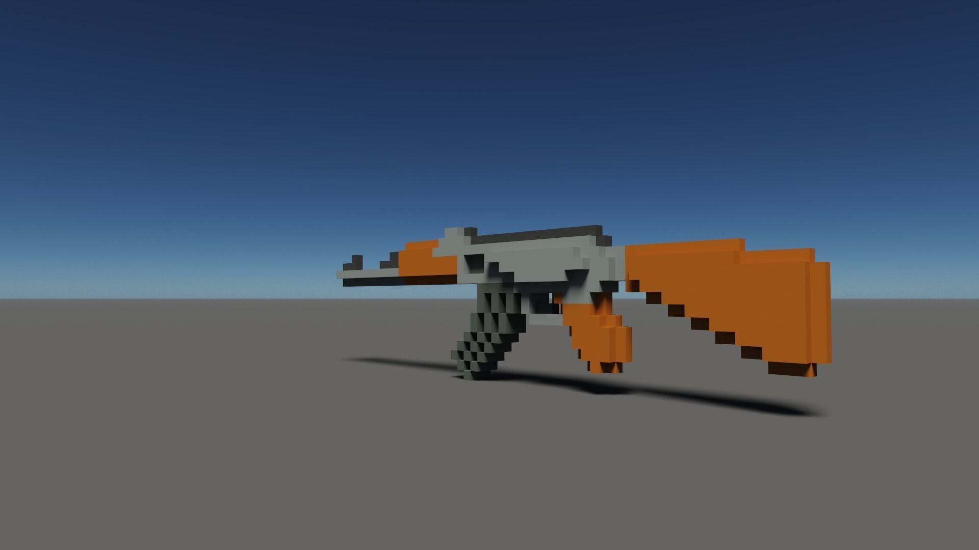 Ak Voxel Low-poly 3D model_6